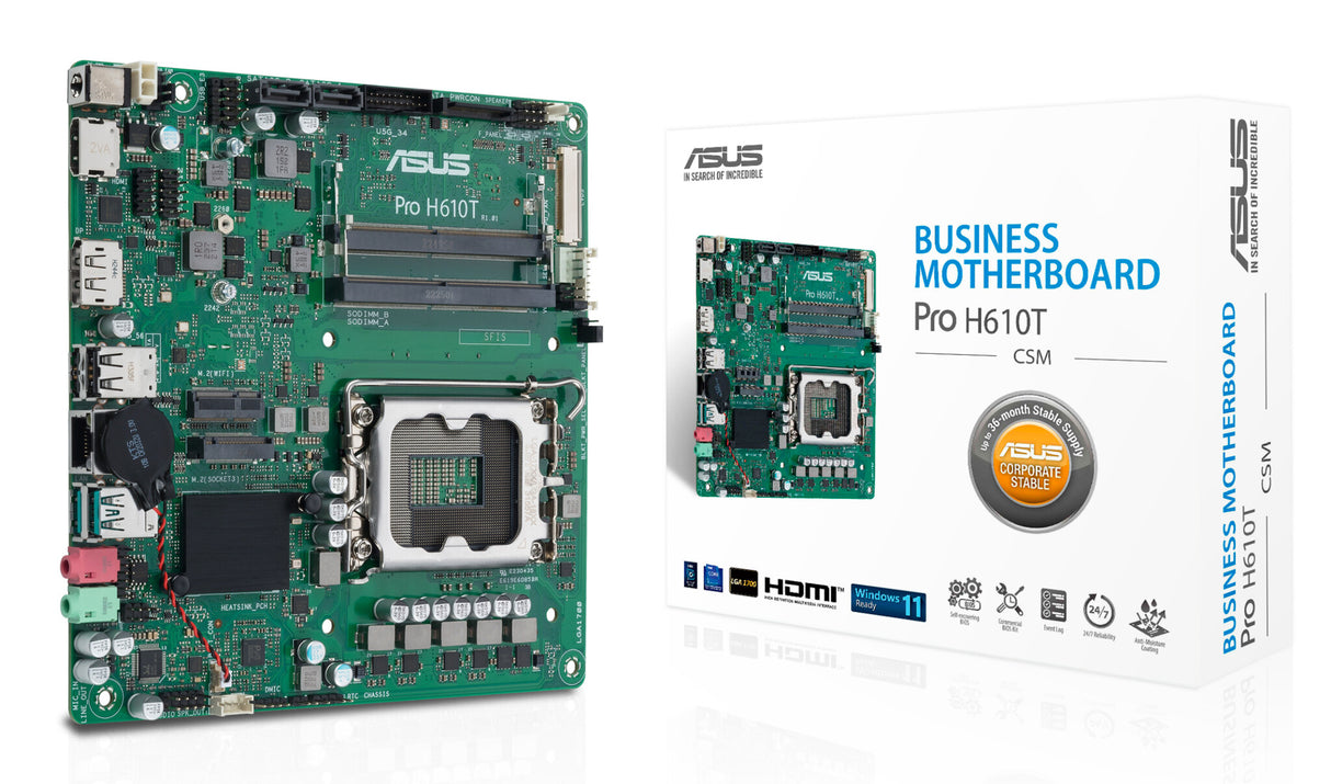 ASUS PRO H610T-CSM Intel H610 LGA 1700 mini ITX
