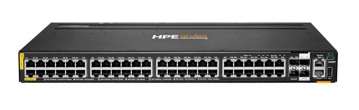 HPE Aruba Networking Networking CX6200M 48G Class4 PoE 4SFP+ Switch