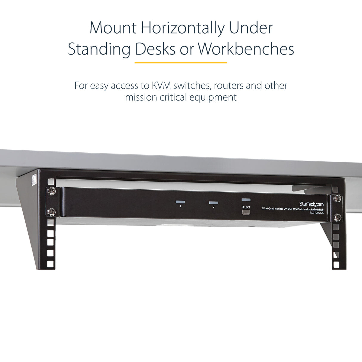 StarTech.com 3U 19” Wall Mount Vertical Rack Bracket, Wall Mount Patch Panel Bracket for Data/AV/IT/Computer Equipment, 3U Rack for Cabinet or Server Room, Supports 150lb (68kg) Capacity