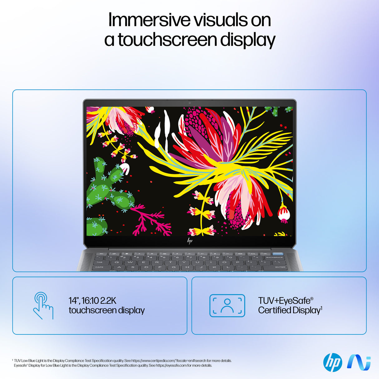 HP OmniBook Ultra 14-fd0002na Copilot+ PC AMD Ryzen AI 9 365 Laptop 35.6 cm (14") Touchscreen 2.2K 32 GB LPDDR5x-SDRAM 1 TB SSD Wi-Fi 7 (802.11be) Windows 11 Home Silver