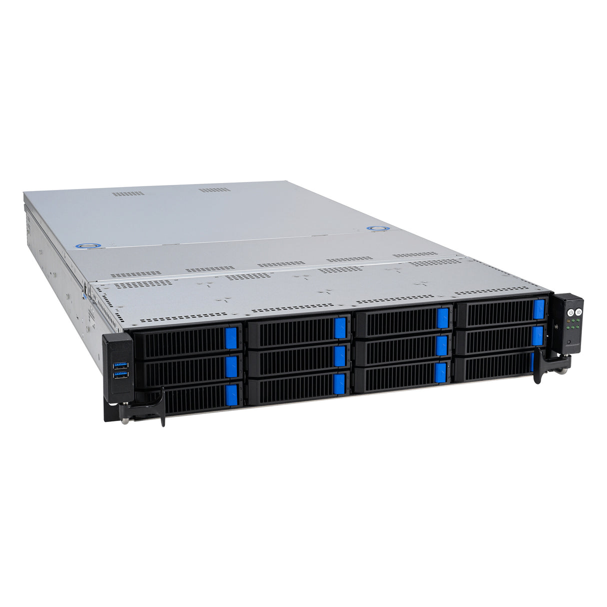 ASUS RS521A-E12-RS12U Socket SP5 Rack (2U) Black, Silver