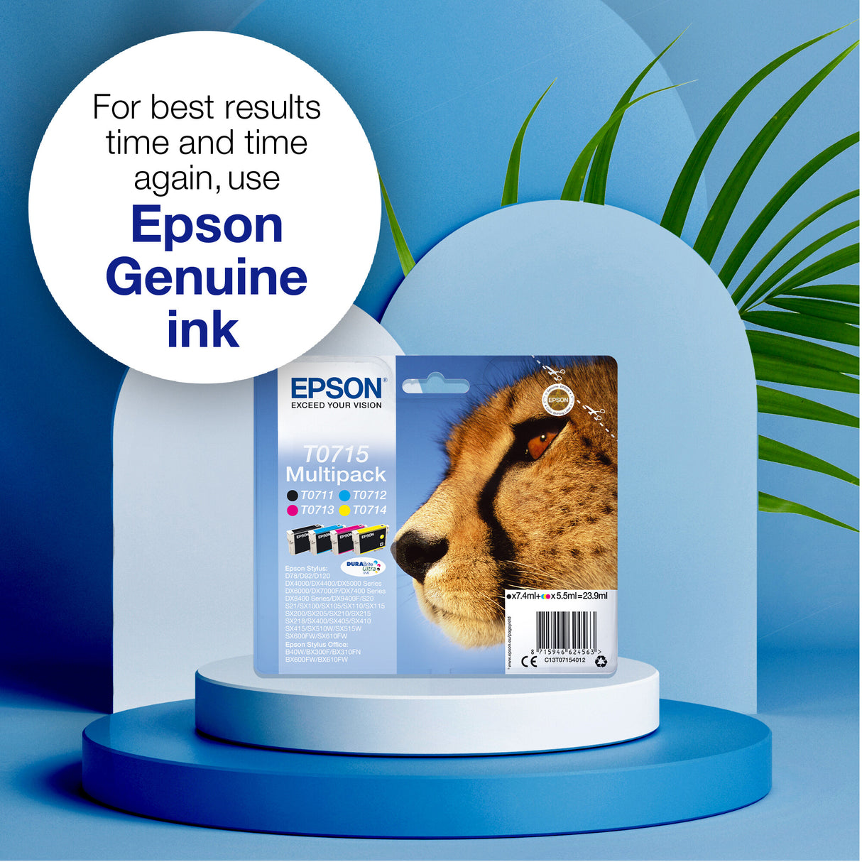 Epson Singlepack Cyan T0712 DURABrite Ultra Ink