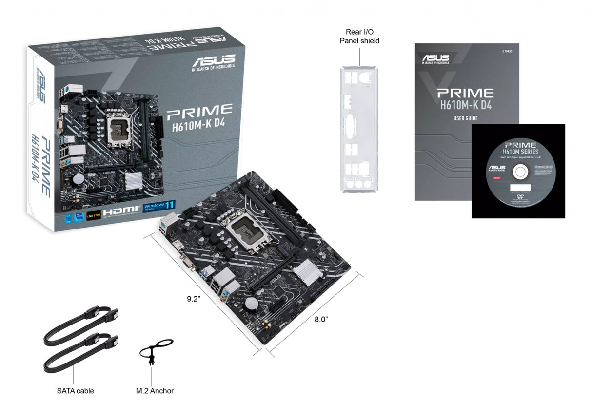 ASUS PRIME H610M-K D4 Intel H610 LGA 1700 micro ATX