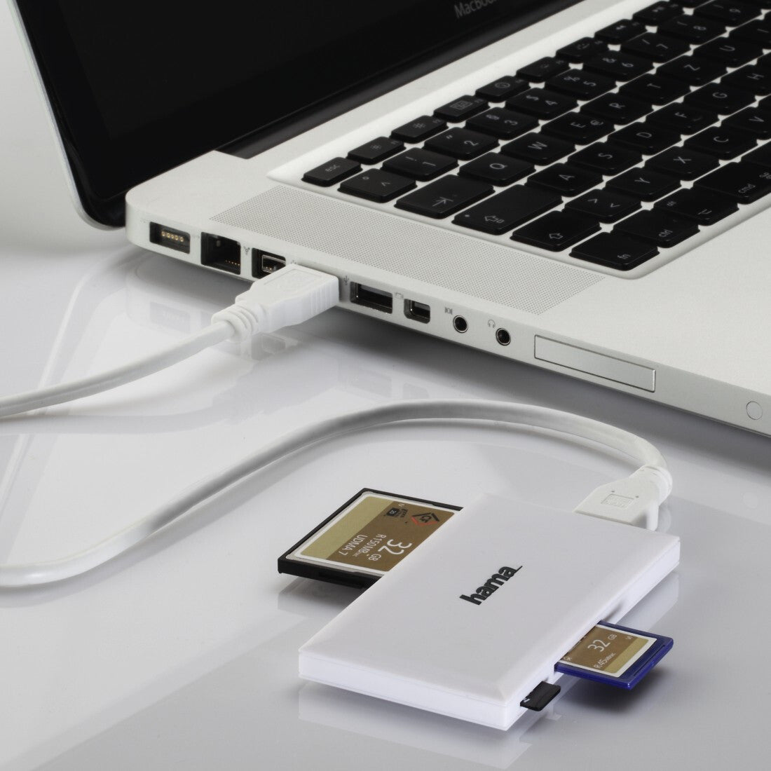 Hama USB 3.0 Multi-Card Reader, SD/microSD/CF/MS, white