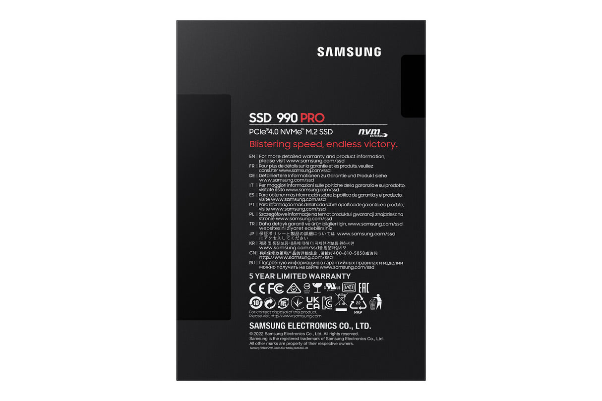 Samsung 990 PRO 4 TB M.2 PCI Express 4.0 NVMe V-NAND TLC