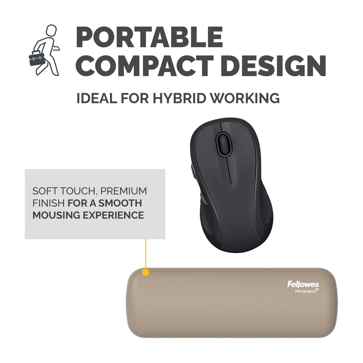 Fellowes Breyta - Wrist rest - sand