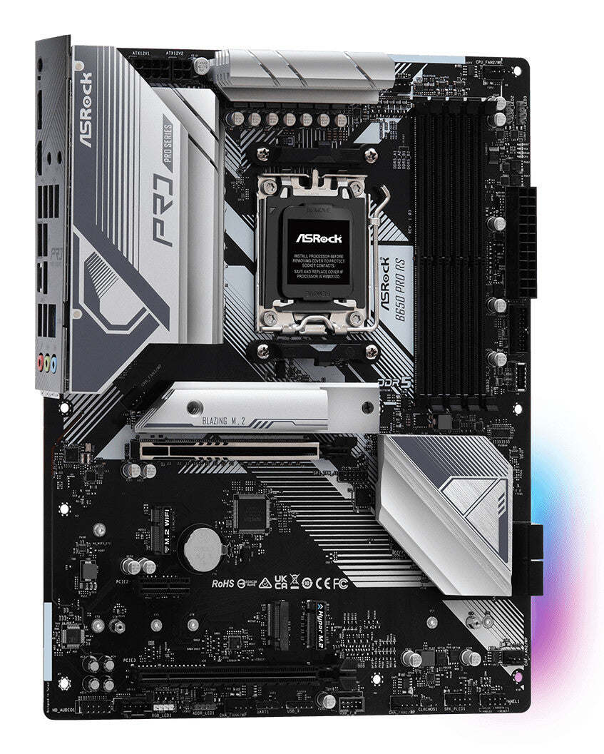 Asrock B650 PRO RS, AMD B650, AM5, ATX, 4 DDR5, HDMI, DP, LAN 2,5G, PCIe4, RVB, 3x M.2