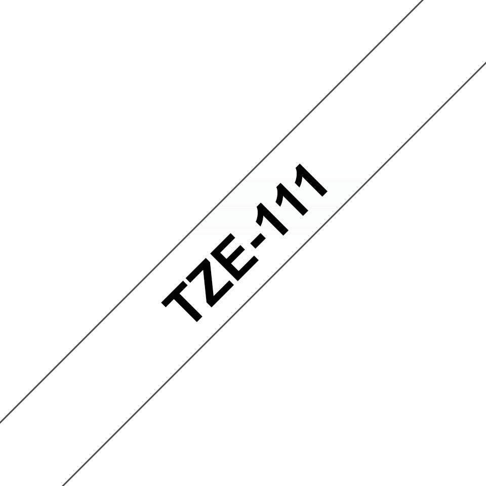 Brother TZE-111 label-making tape Black on transparent