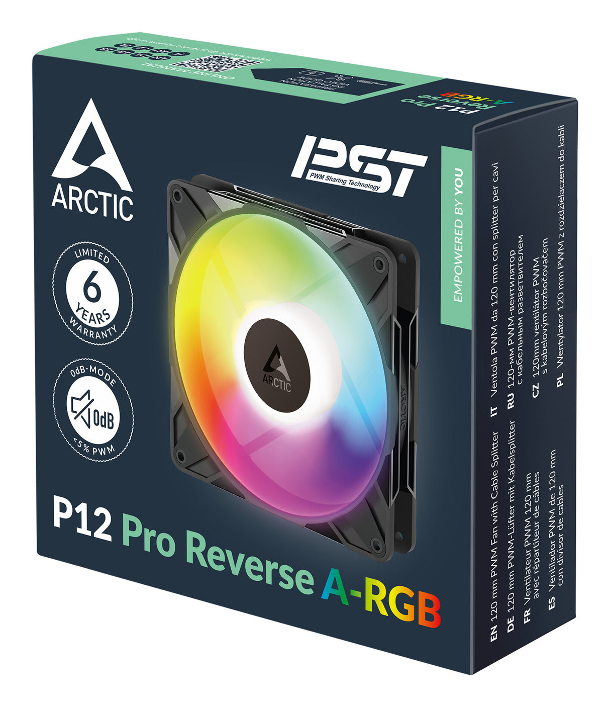 ARCTIC Freezer P12 Pro Reverse A-RGB 120 mm A-RGB - PWM Fan with Cable Splitter
