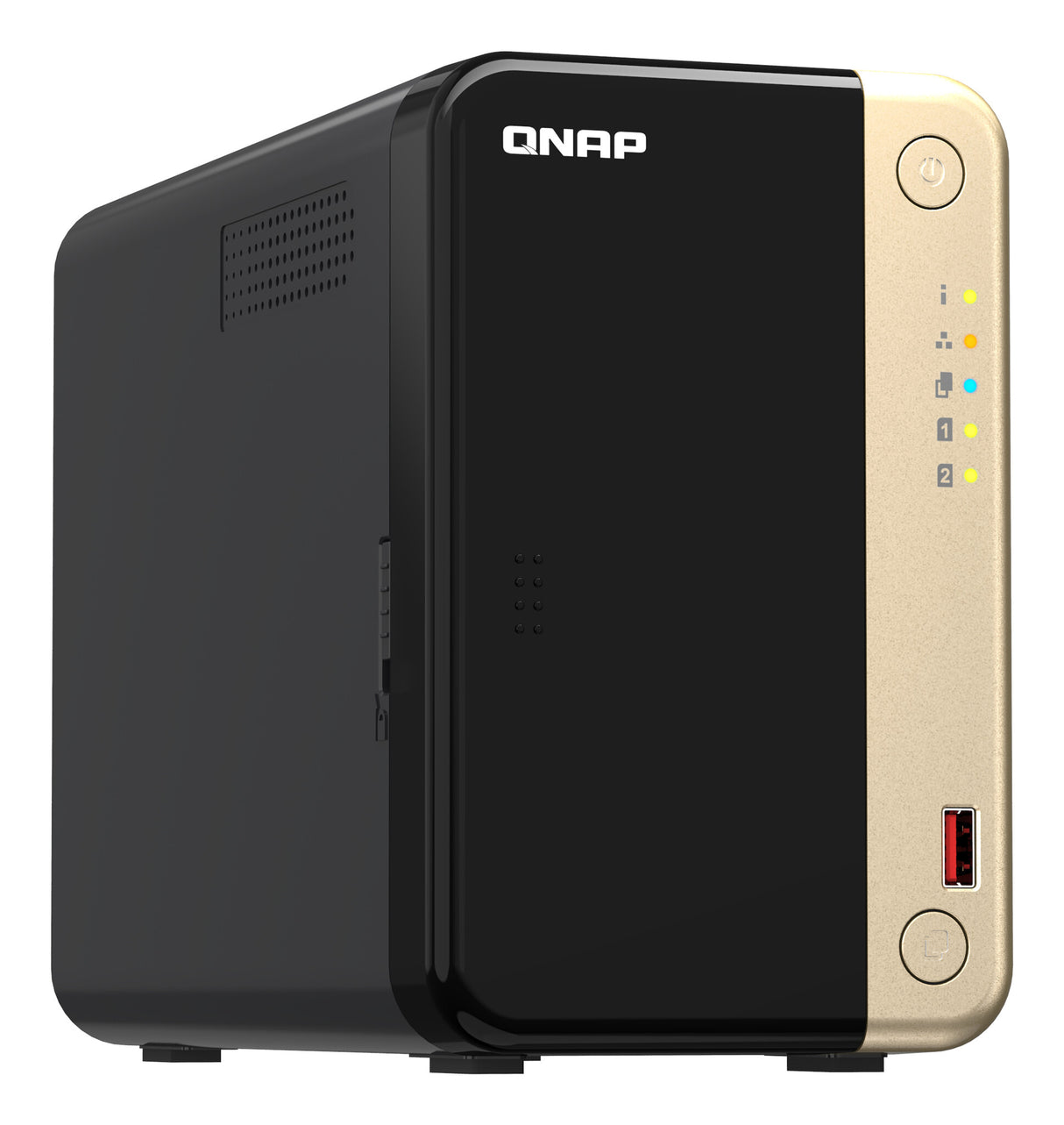 QNAP TS-264 NAS Tower Intel® Celeron® N5095 8 GB 8 TB HDD QNAP Turbo System Black, Gold