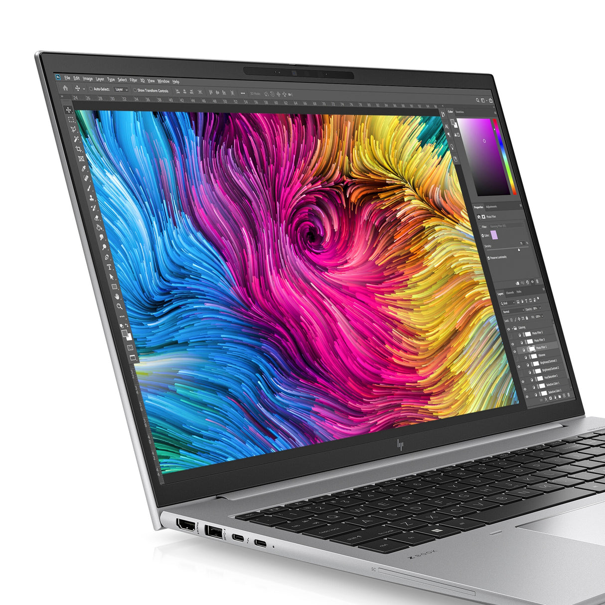 HP ZBook Firefly G10 Intel® Core™ i7 i7-1355U Mobile workstation 40.6 cm (16") WUXGA 16 GB DDR5-SDRAM 512 GB SSD NVIDIA RTX A500 Wi-Fi 6E (802.11ax) Windows 11 Pro Silver