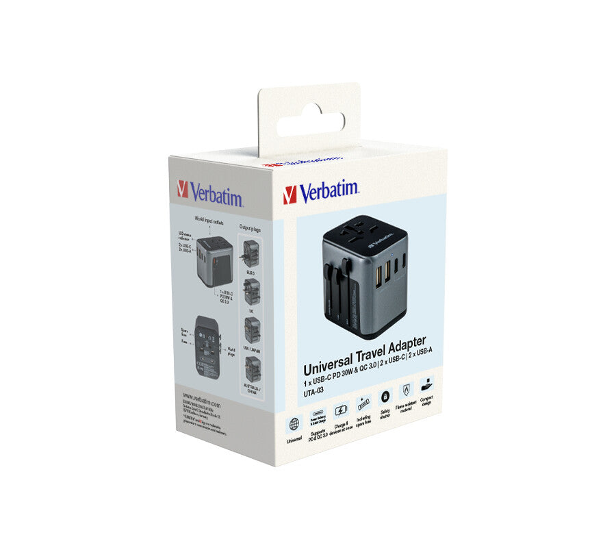 Verbatim 49545 power plug adapter Universal