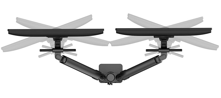 Neomounts DS65S-950BL2 Monitor arm 24-34" - gas spring - Topfix - multi-adjustable - 180°-stop