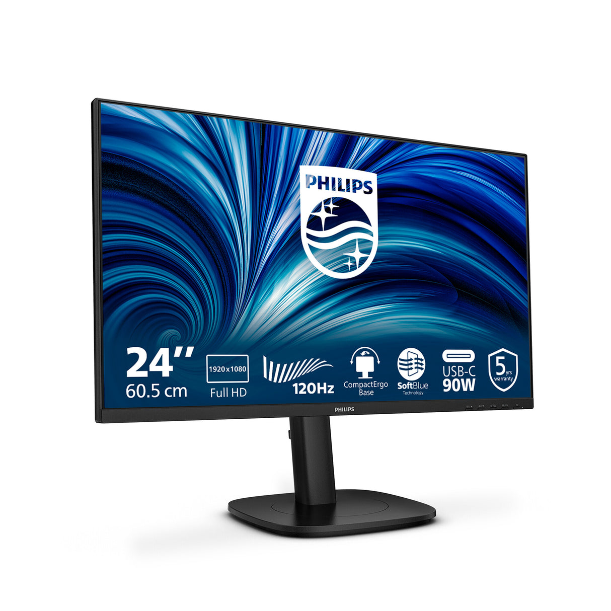 Philips 3000 series 24B2U3301/00 computer monitor 60.5 cm (23.8") 1920 x 1080 pixels Full HD LCD Black