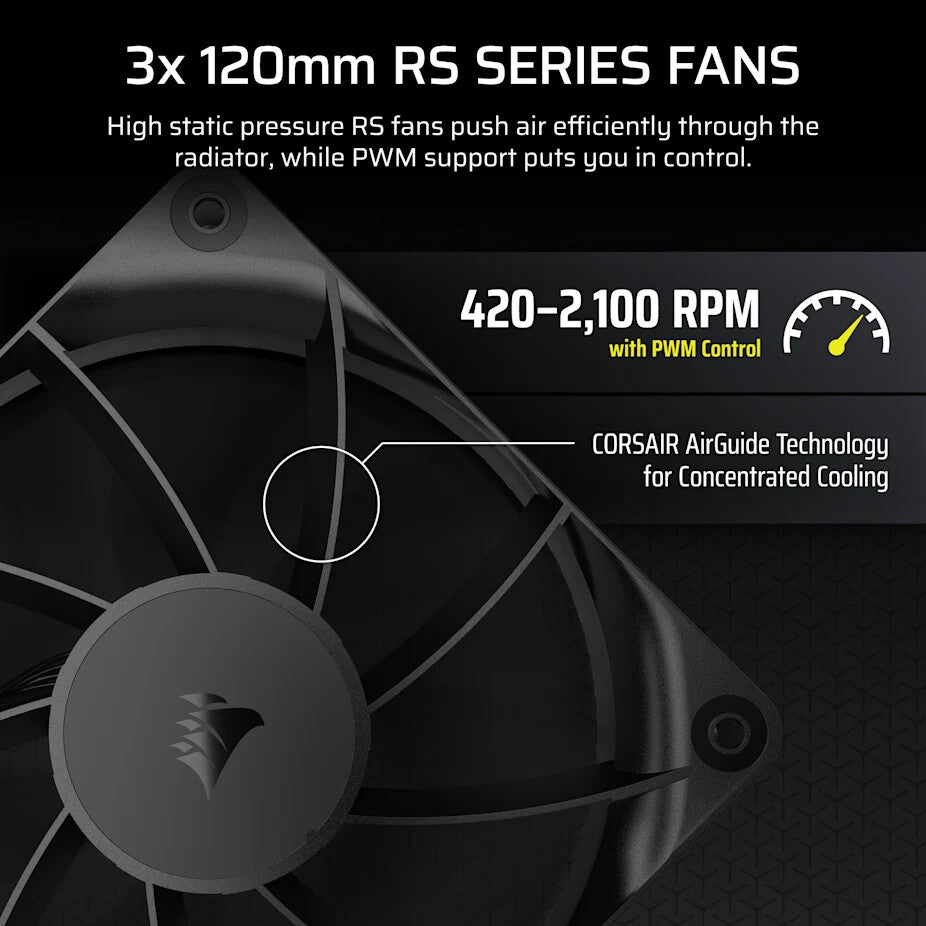 Corsair Nautilus 360 RS Processor All-in-one liquid cooler 12 cm Black