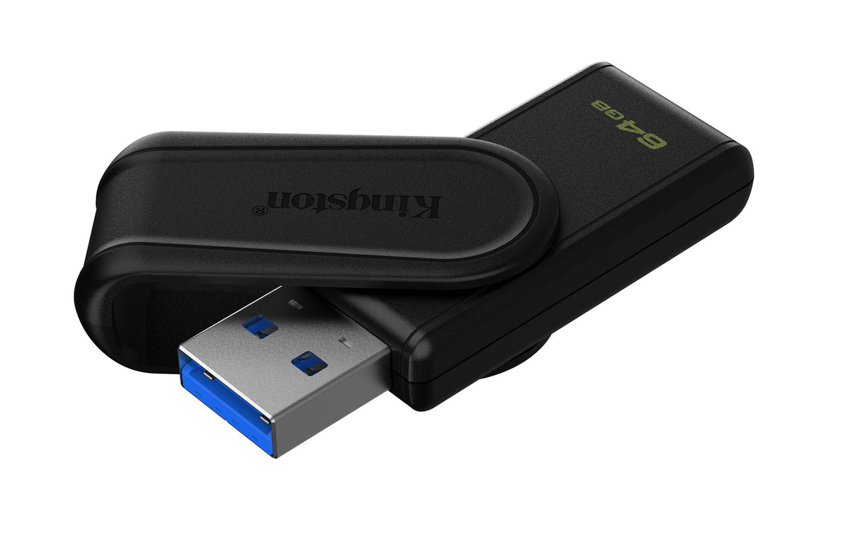 Kingston Technology DataTraveler 64GB Portable USB 3.2 Gen 1 Exodia S (Black/Black)
