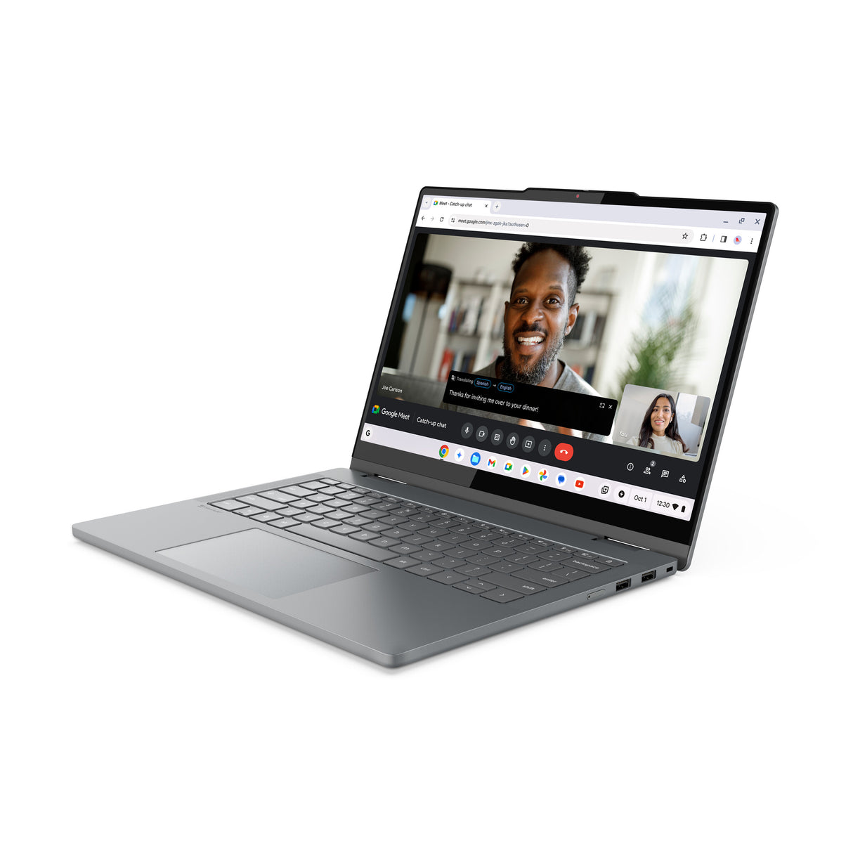 Lenovo Chrome 2in1 14IRU10 Intel Core 5 120U Chromebook 35.6 cm (14") Touchscreen WUXGA 8 GB LPDDR5-SDRAM 128 GB UFS Wi-Fi 6E (802.11ax) ChromeOS English Grey