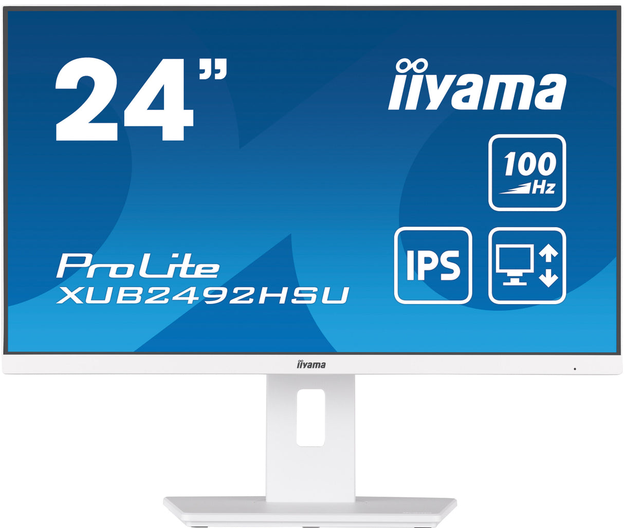 iiyama 24” IPS technology panel with 150mm height adjustable stand and 100Hz refresh rate