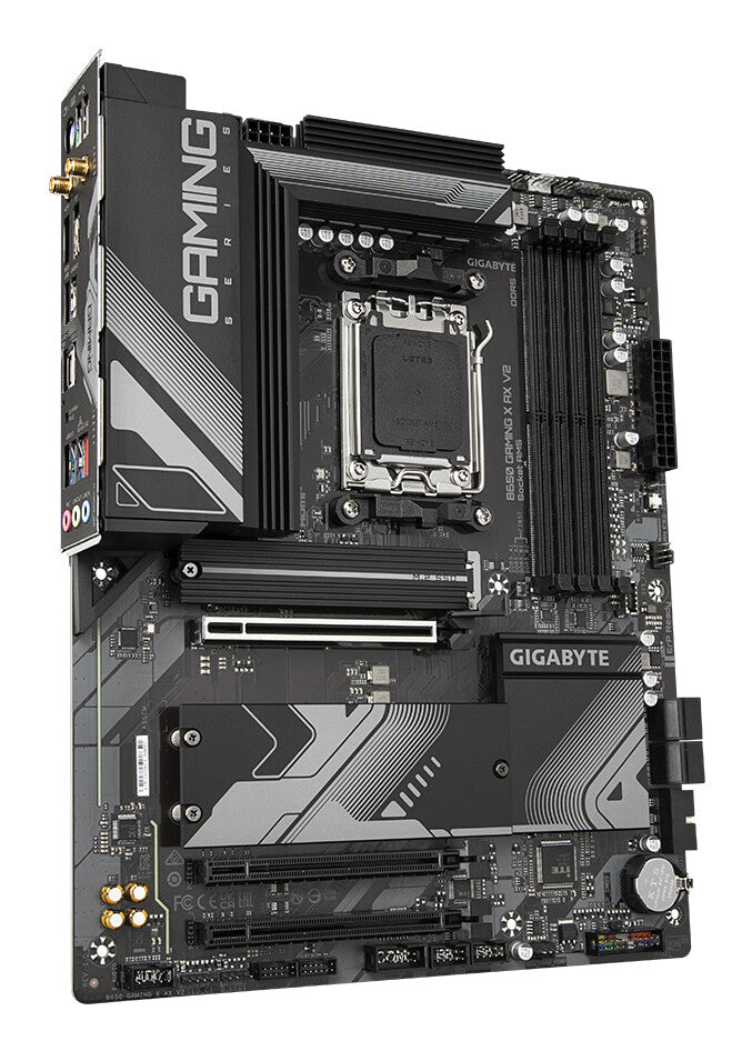 GIGABYTE B650 GAMING X AX V2 Motherboard - AMD Ryzen 9000 Series CPUs, 8+2+2 Phases VRM, up to 8000MHz DDR5 (OC), 1xPCIe 5.0 + 2xPCIe 4.0 M.2, 2.5GbE LAN, WIFI 6E, USB 3.2 Gen 2