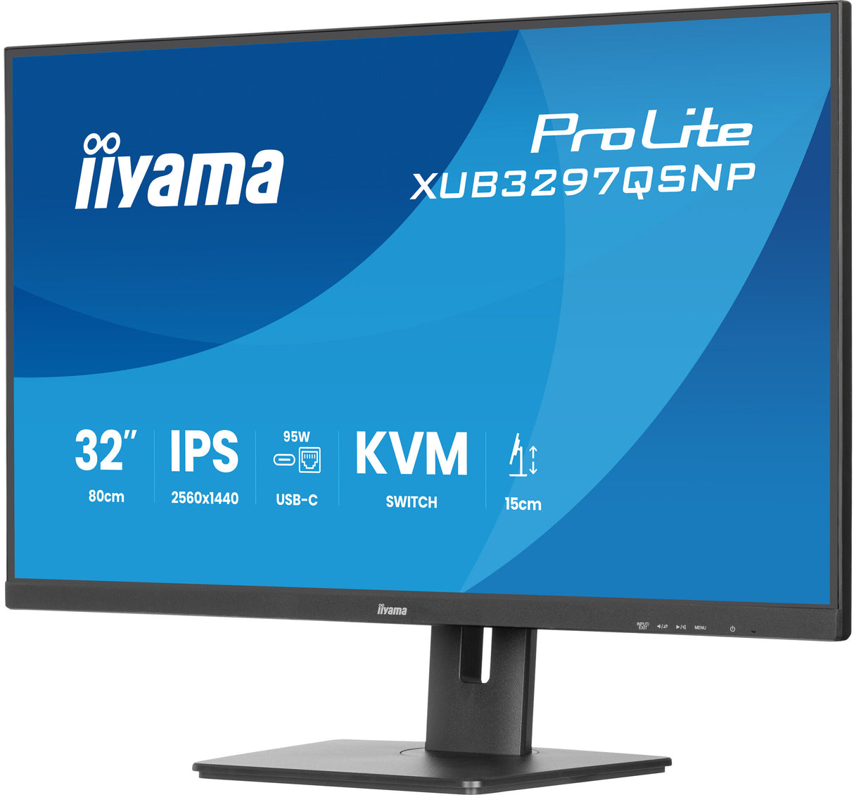 iiyama ProLite XUB3297QSNP-B1 computer monitor 81.3 cm (32") 2560 x 1440 pixels Quad HD LED Black