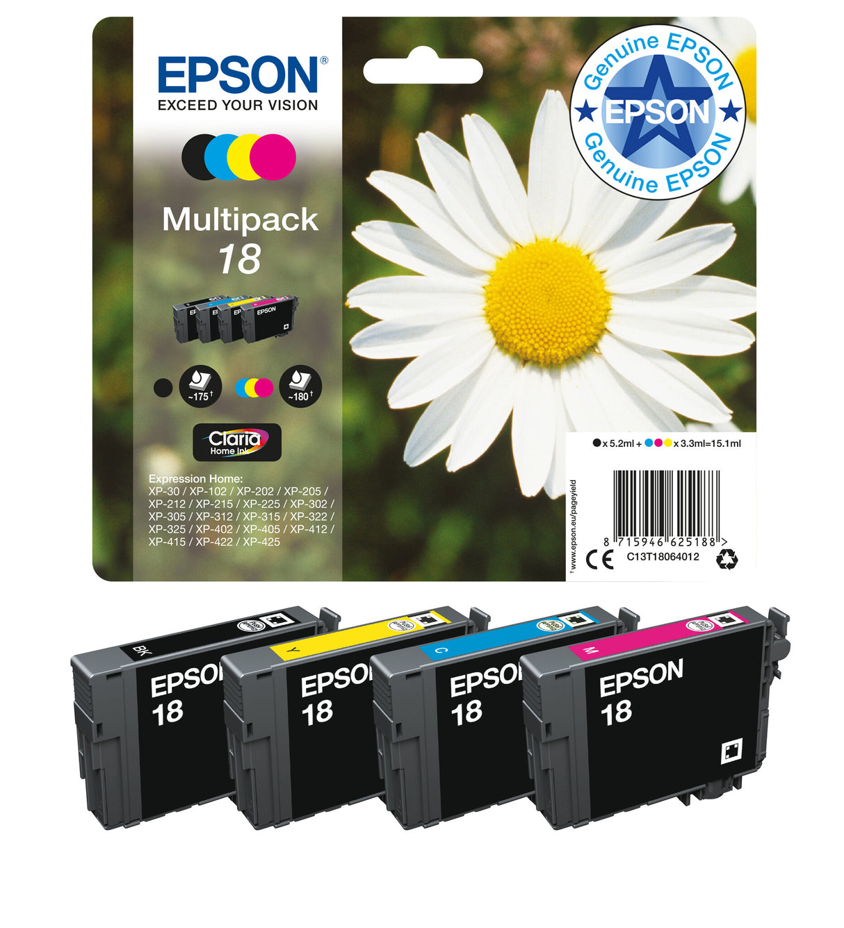 Epson Daisy 18 Claria Home Multipack 4-colours Ink