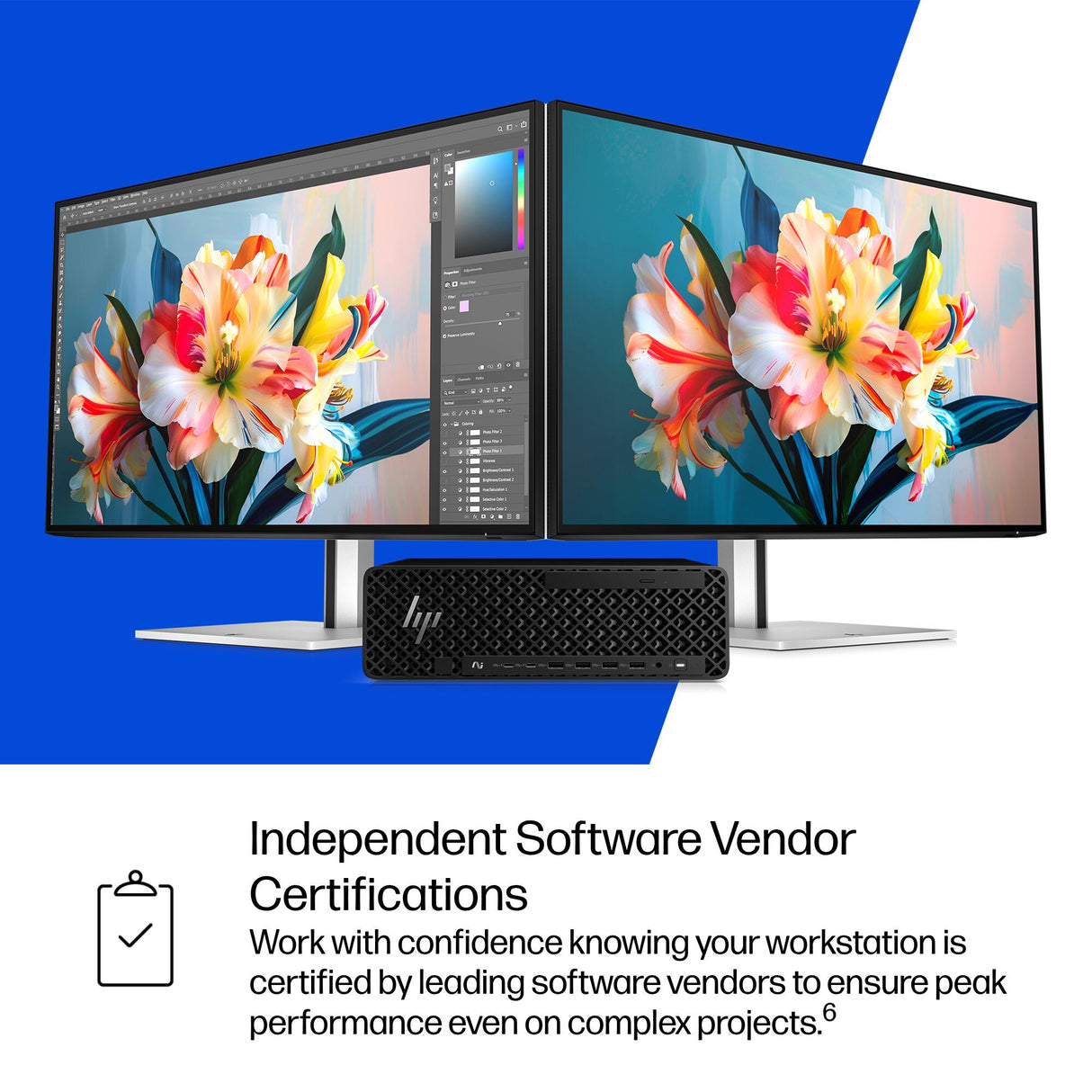 HP Z2 SFF G1i Wolf Pro Security Edition Intel Core Ultra 7 265K 48 GB DDR5-SDRAM 1 TB SSD NVIDIA RTX Pro 2000 Blackwell Windows 11 Pro Workstation AI Workstation, AI PC Black