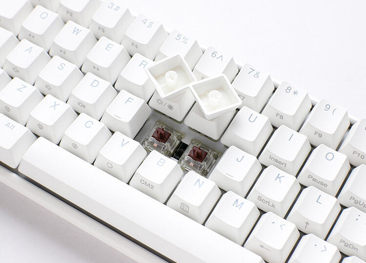 Ducky One3 Pure White Mini keyboard Gaming USB UK English