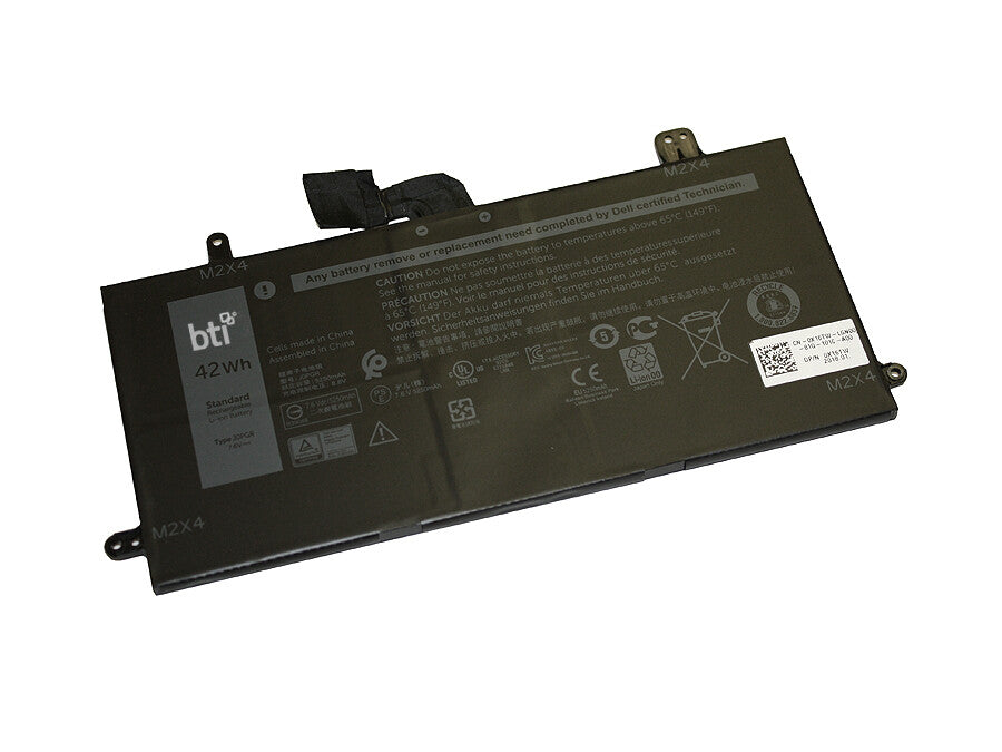 BTI Replacement Battery for Latitude 5285 5290 2-in-1 replacing OEM part numbers J0PGR X16TW FTH6T // 7.6V 5250mAh 42Whr