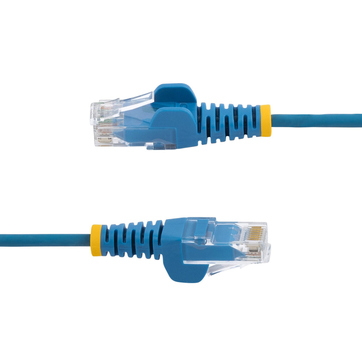 StarTech.com 50cm Blue Slim CAT6 Cable, 10 Pack, Snagless, 100W PoE, UTP, LSZH, 28AWG Pure Bare Copper Wire, Slim RJ45 Network Patch Cord w/Strain Reliefs, Individually Tested