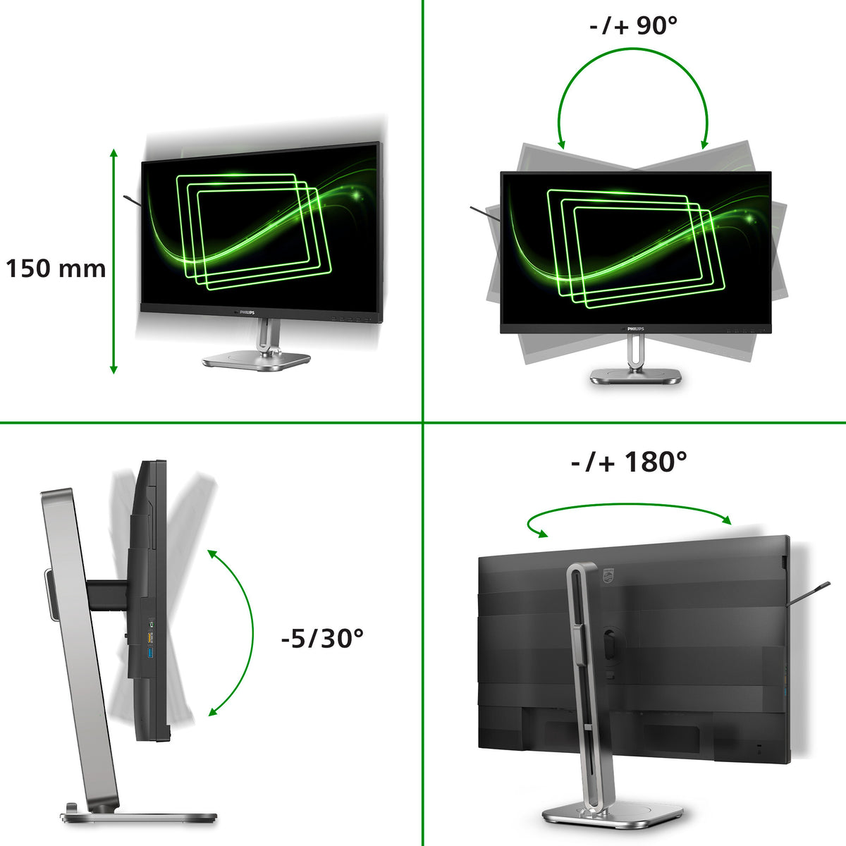 Philips 5000 series 27B2G5500/00 computer monitor 68.6 cm (27") 2560 x 1440 pixels Quad HD LCD Anthracite