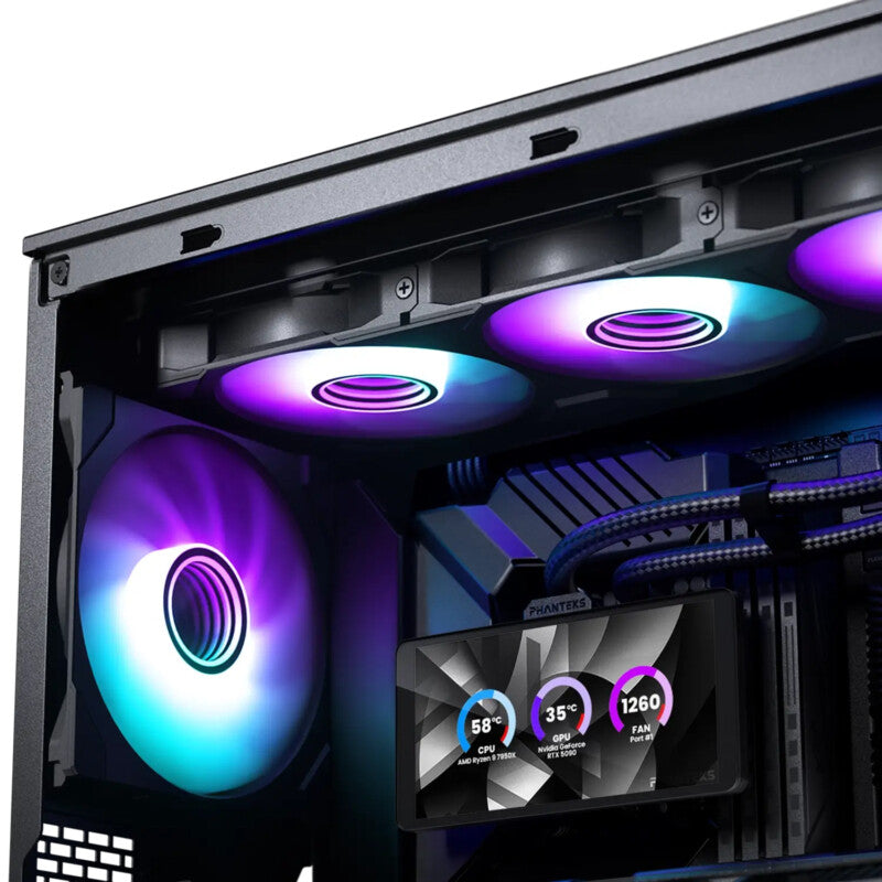 Phanteks Glacier One 360M25 LCD Processor All-in-one liquid cooler 12 cm Black 1 pc(s)