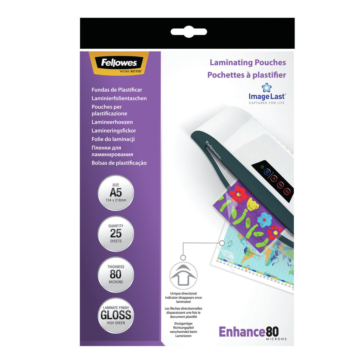 Fellowes ImageLast A5 80 Micron Laminating Pouch - 25 pack