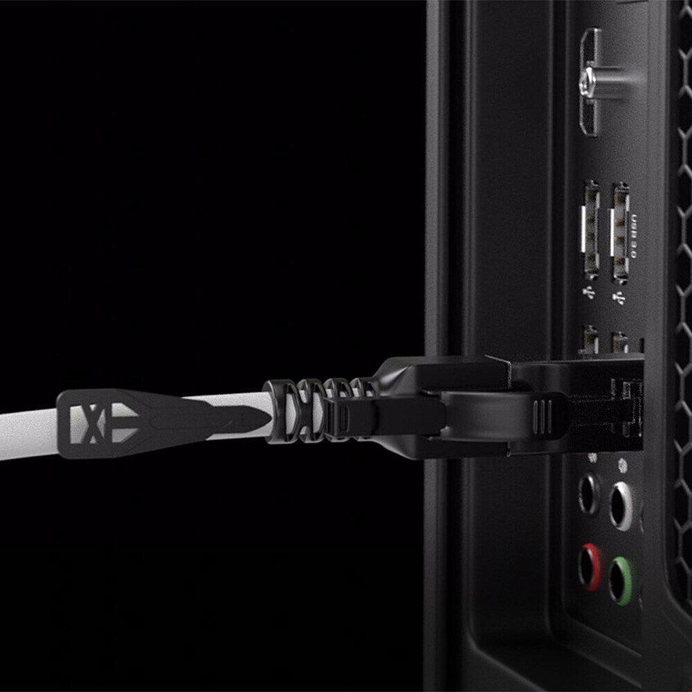 Lindy 20m Cat.6A S/FTP Locking Network Cable, Grey