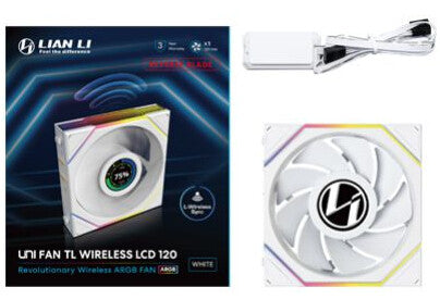 Lian Li Uni Fan TL120 LCD Reverse Blade Wireless Computer case 12 cm White 1 pc(s)