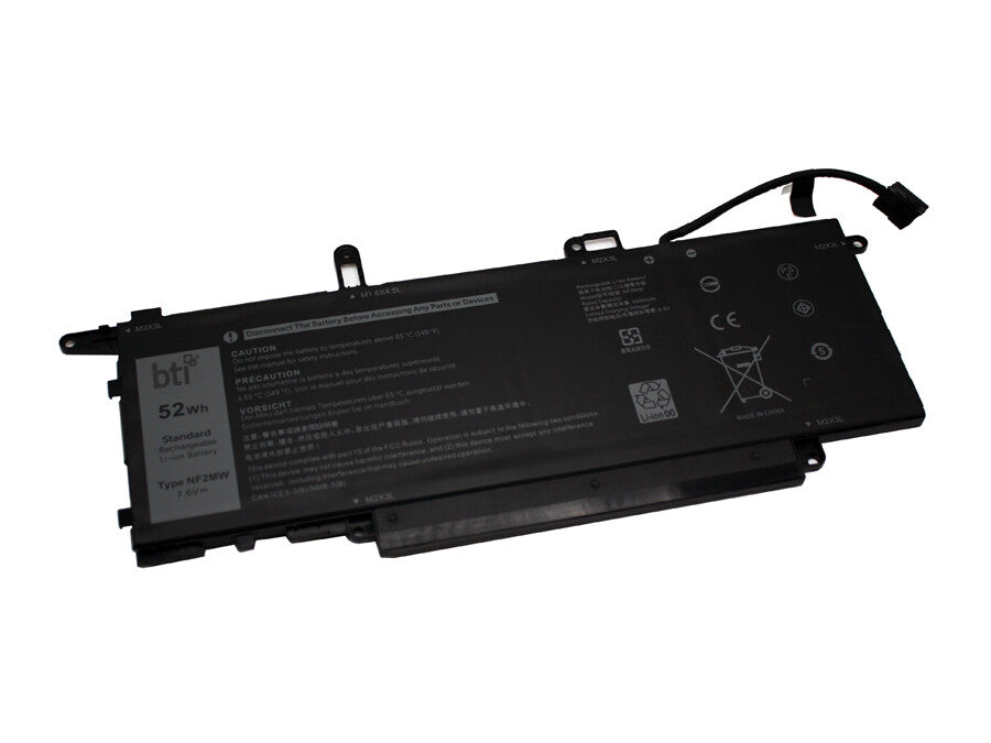 BTI 41M98 compatible 52Wh 4-cell battery for DELL LATITUDE 7400 2in1 9410 2in1