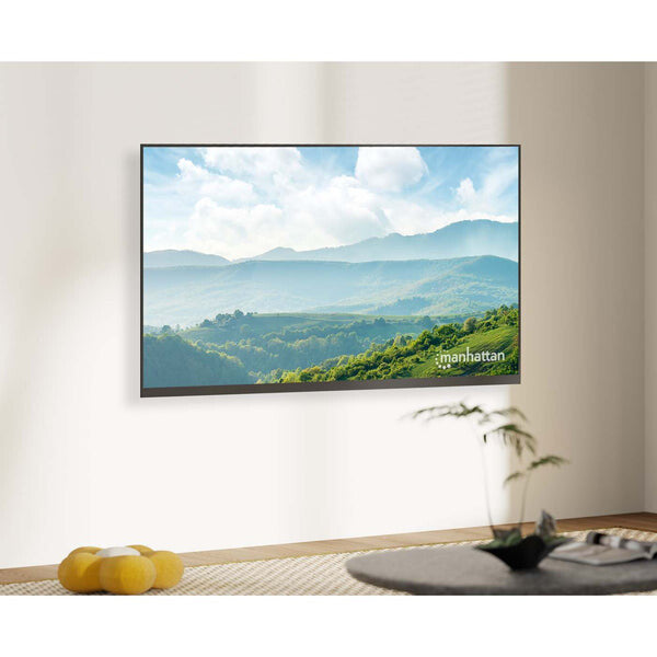 Manhattan Pivoting Wall Mount for TV & Monitors (Tilt and Swivel), For screens 13" to 27", VESA compatibility: all between 75x75mm and 100x100mm - check the dimensions of the four mounting holes on back of screen to ensure it fits, Single Stud Bracket, Ma