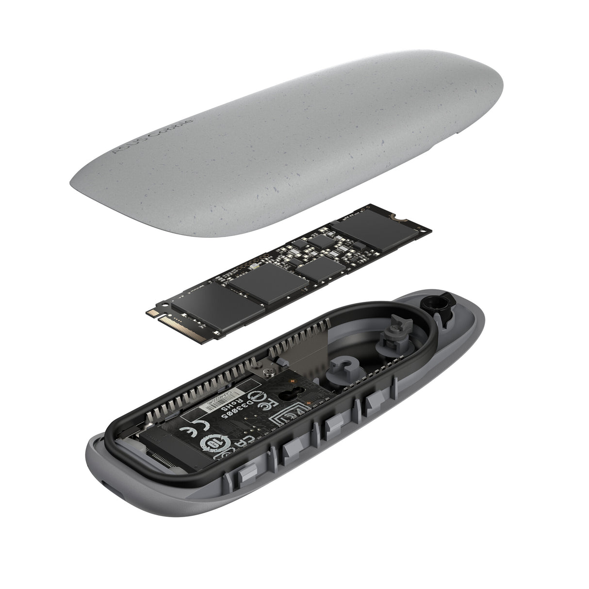 ASUS COBBLE Gray SSD enclosure Grey M.2