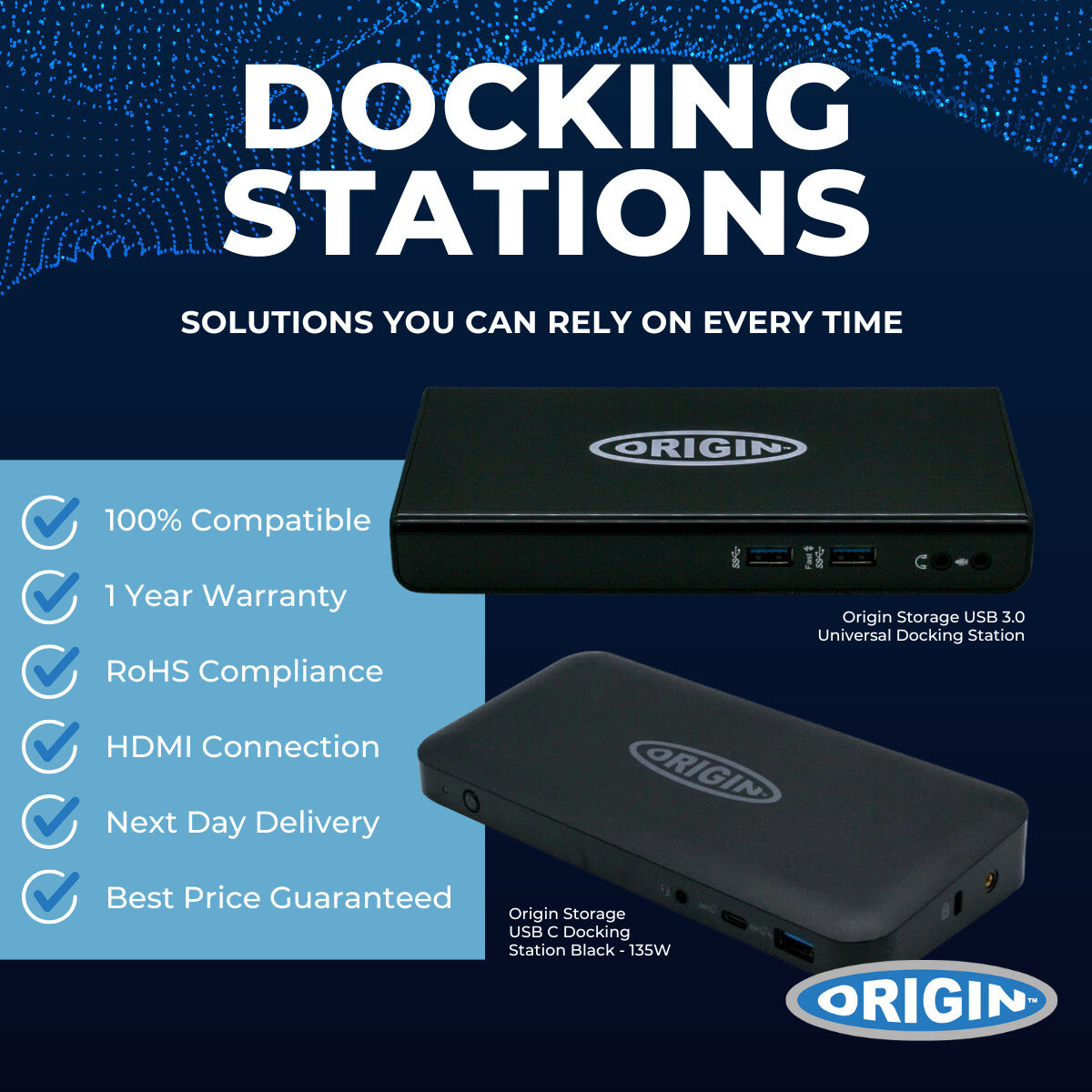 Origin Storage Docking Station USB-C with EU Cable