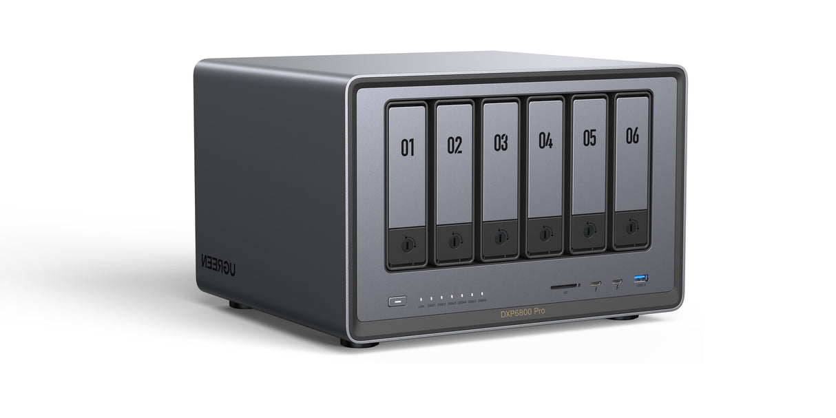 Ugreen NETWORK ATTACHED DXP6800PR DISKLESUK NAS Desktop Intel® Core™ i5 i5-1235U 8 GB DDR5 UGOS Pro