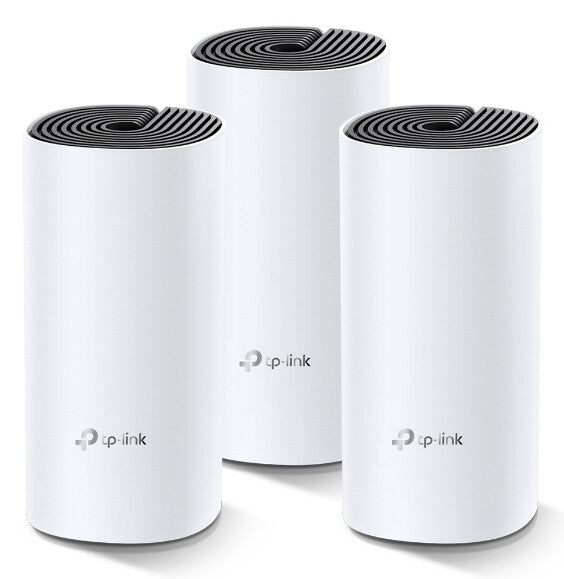 TP-LINK (DECO M4) Sistema Wi-Fi en malla para todo el hogar, paquete de 3, doble banda AC1200, MU-MIMO, 2 x LAN en cada unidad