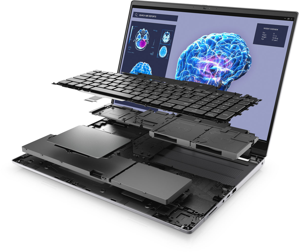 DELL Precision 7680 Intel® Core™ i7 i7-13850HX Mobile workstation 40.6 cm (16") Full HD+ 16 GB DDR5-SDRAM 512 GB SSD NVIDIA RTX 2000 Ada Wi-Fi 6E (802.11ax) Windows 11 Pro UK English Grey