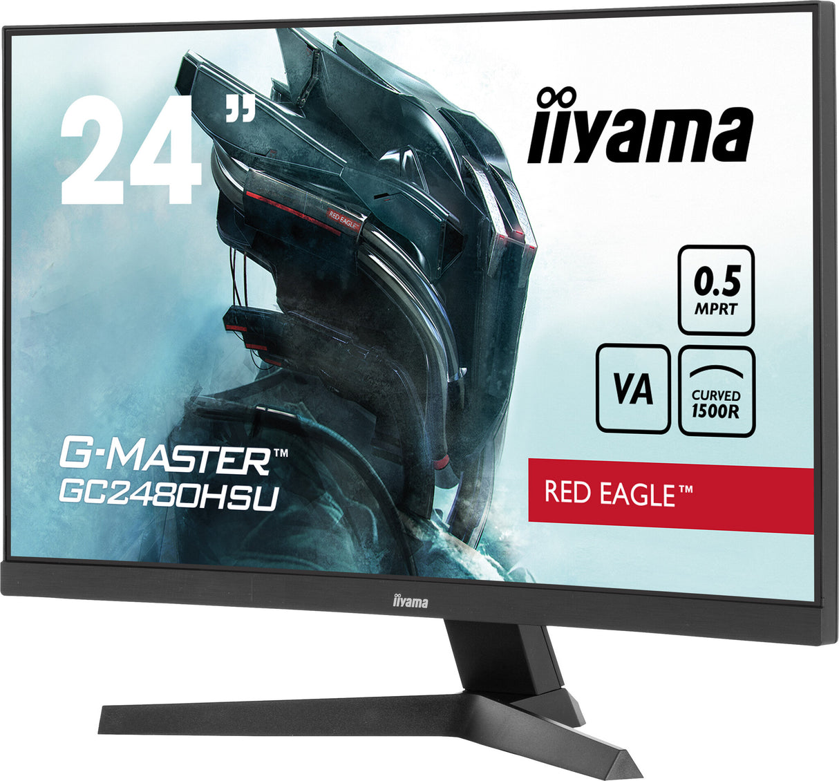 iiyama G-MASTER Immerse yourself in the game with the curved GC2480HSU Red Eagle with 180Hz refresh rate