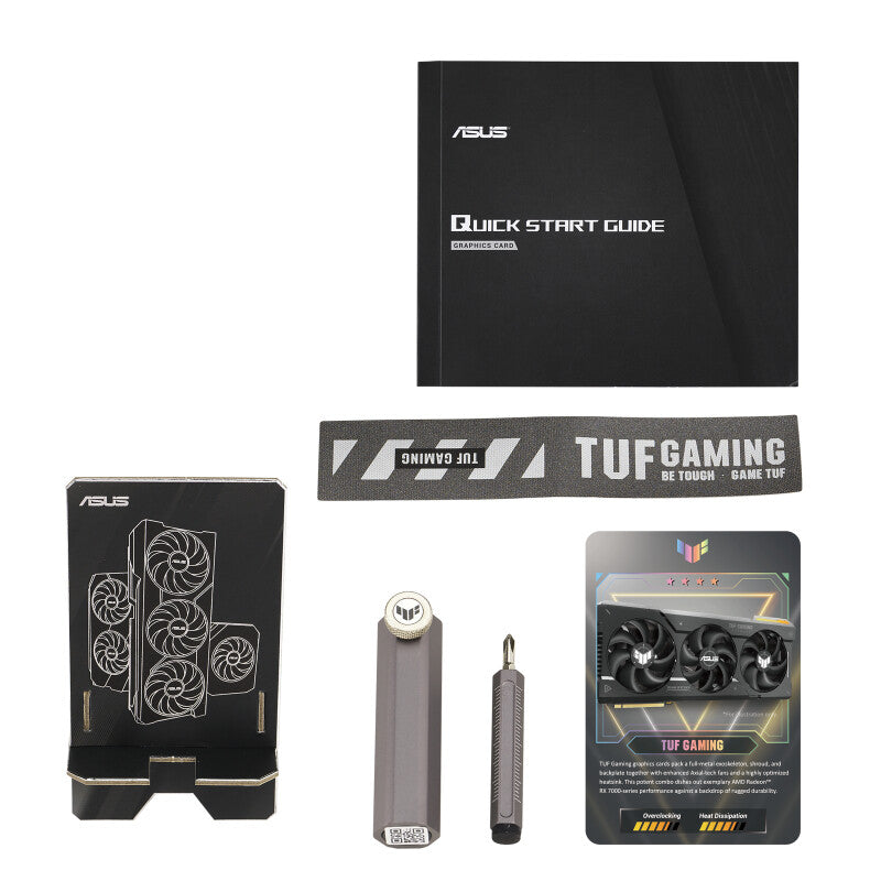 Asus TUF GAMING RX7900 XTX OC, PCIe4, 24 Go DDR6, HDMI, 3 DP, horloge 2615 MHz, RVB, overclocké