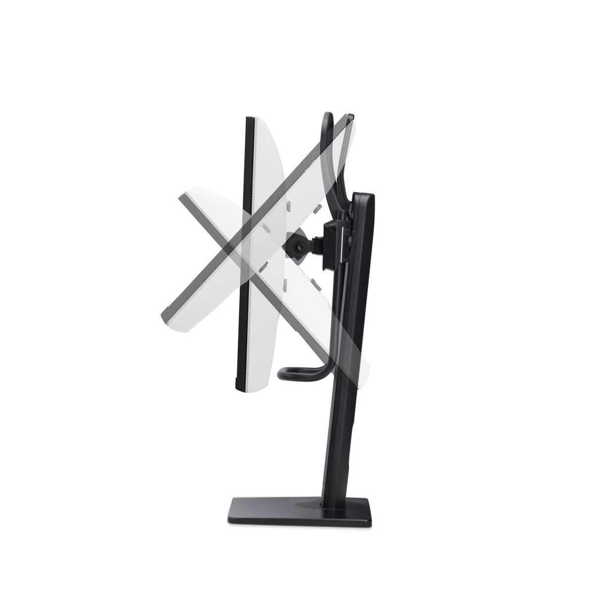 StarTech.com Crossbar Dual Monitor Desk Stand For Double 27-inch Screens, VESA Mount 75x75/100x100, Toolless Height Adjustment, Up To 13.2lb (6kg) Per Display