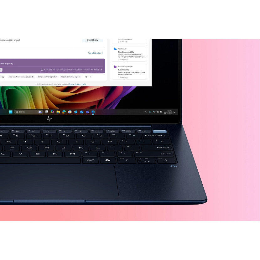 HP EliteBook Ultra G1i Next Gen AI PC Copilot+ PC Intel Core Ultra 7 258V Laptop 35.6 cm (14") 2.8K 32 GB LPDDR5x-SDRAM 1 TB SSD Wi-Fi 7 (802.11be) Windows 11 Pro Blue