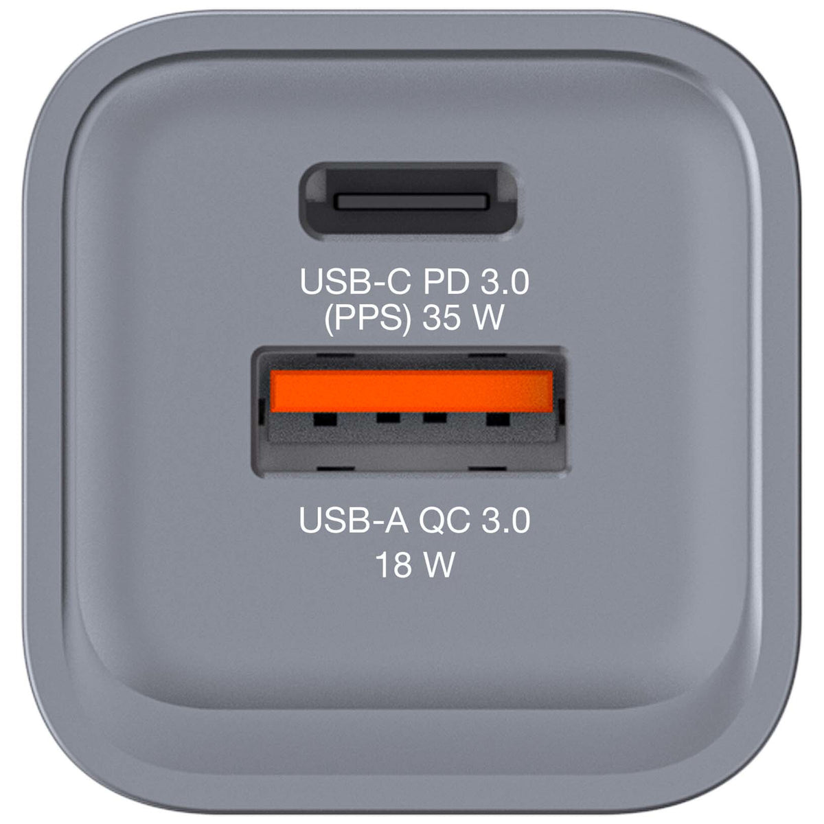 Verbatim GNC-35 GaN Charger 35W with 1 x USB-C PD 35W / 1 x USB-A QC 3.0 (EU/UK/US)