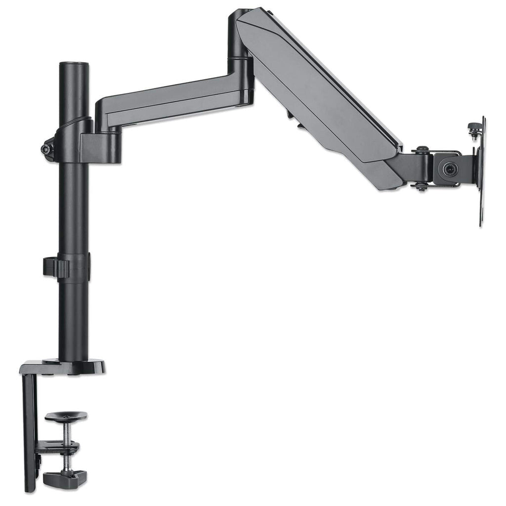 Manhattan Desk Mount for TV & Monitors (Full Motion Gas Spring), For screens 13" to 27", Clamp or Grommet Assembly, VESA compatability: 75x75mm and 100x100mm - check the dimensions of the four mounting holes on back of screen to ensure it fits, Max 8kg, B