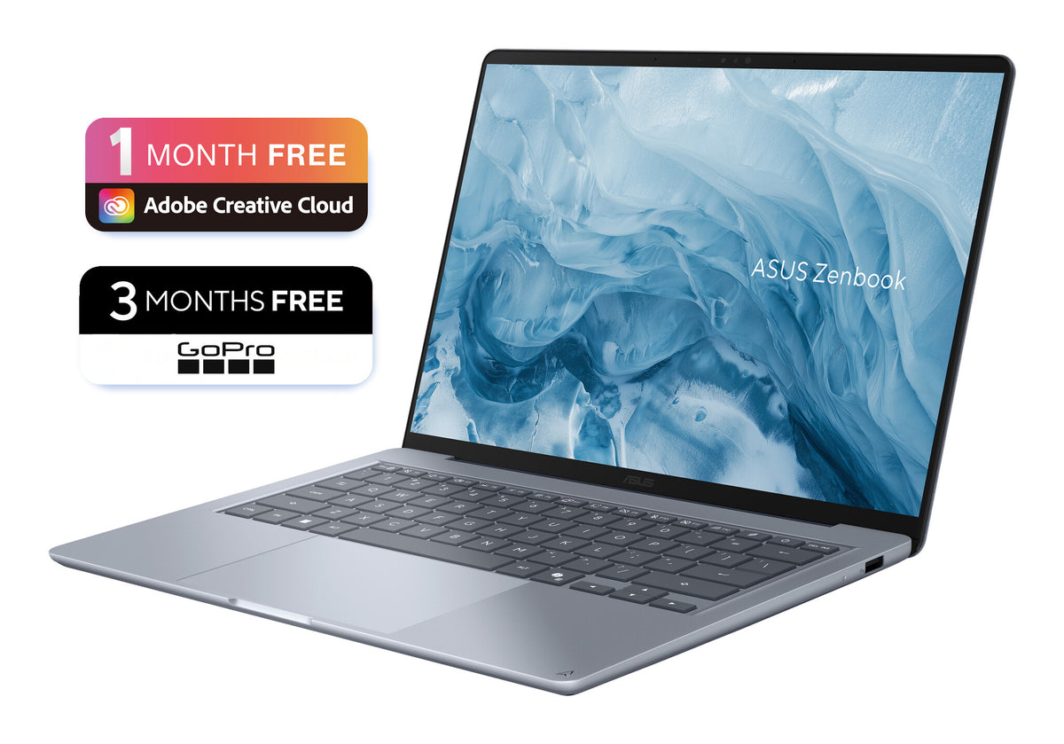 ASUS Zenbook 14 UX3480AA-U1008W Copilot+ PC Intel Core Ultra 5 325 Laptop 35.6 cm (14") WUXGA 16 GB LPDDR5x-SDRAM 512 GB SSD Wi-Fi 6E (802.11ax) Windows 11 Home Blue