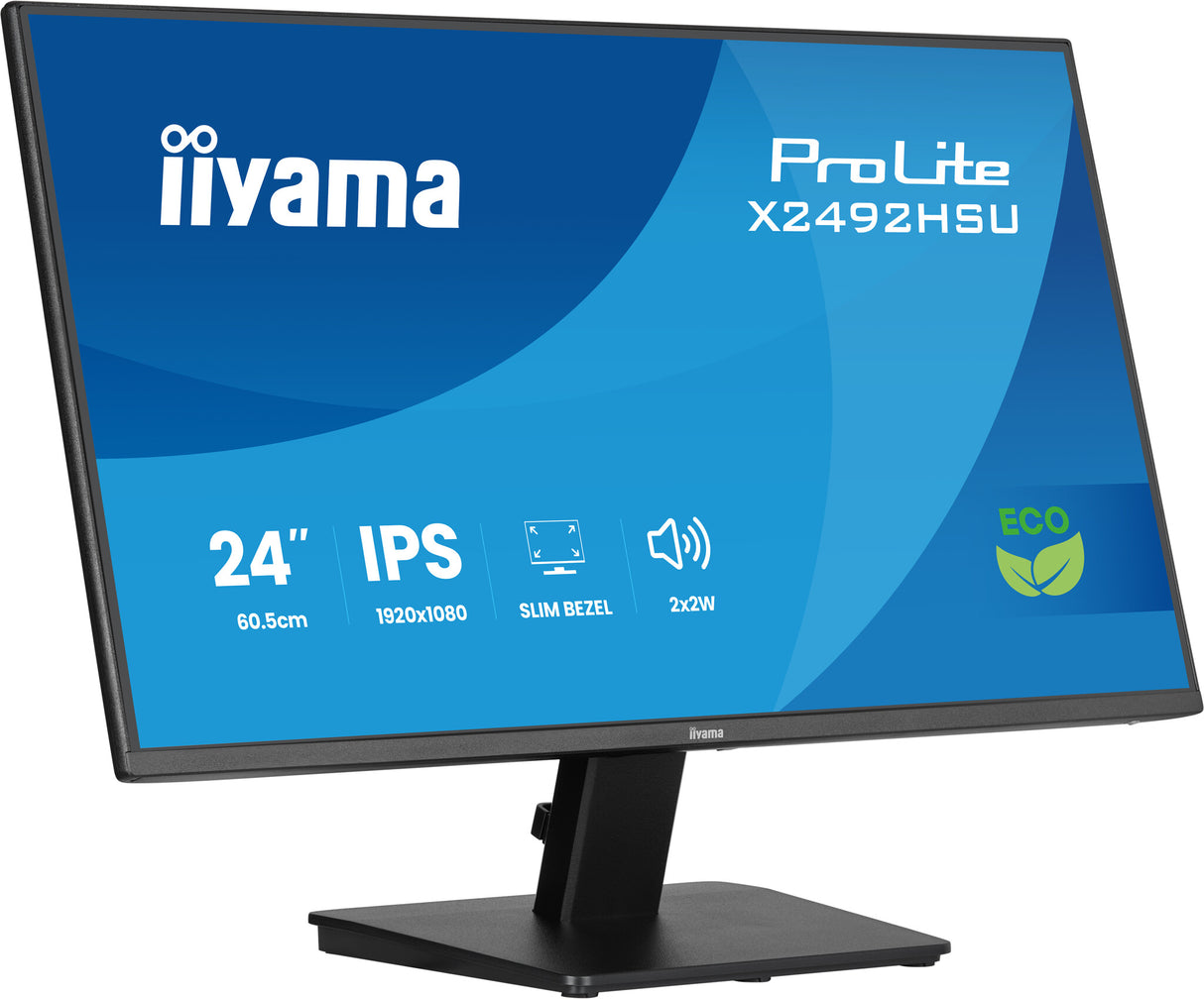 iiyama ProLite X2492HSU-B1 computer monitor 60.5 cm (23.8") 1920 x 1080 pixels Full HD LED Black