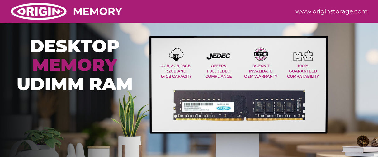 Origin Storage 8GB DDR4 3200MHz UDIMM 2Rx8 Non-ECC 1.2V